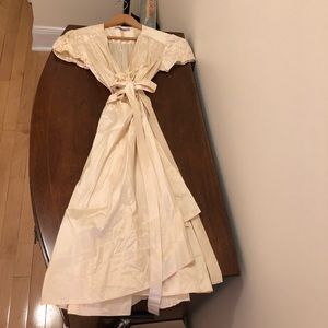 Calypso, size S, cream, short sleeve wrap 100%silk